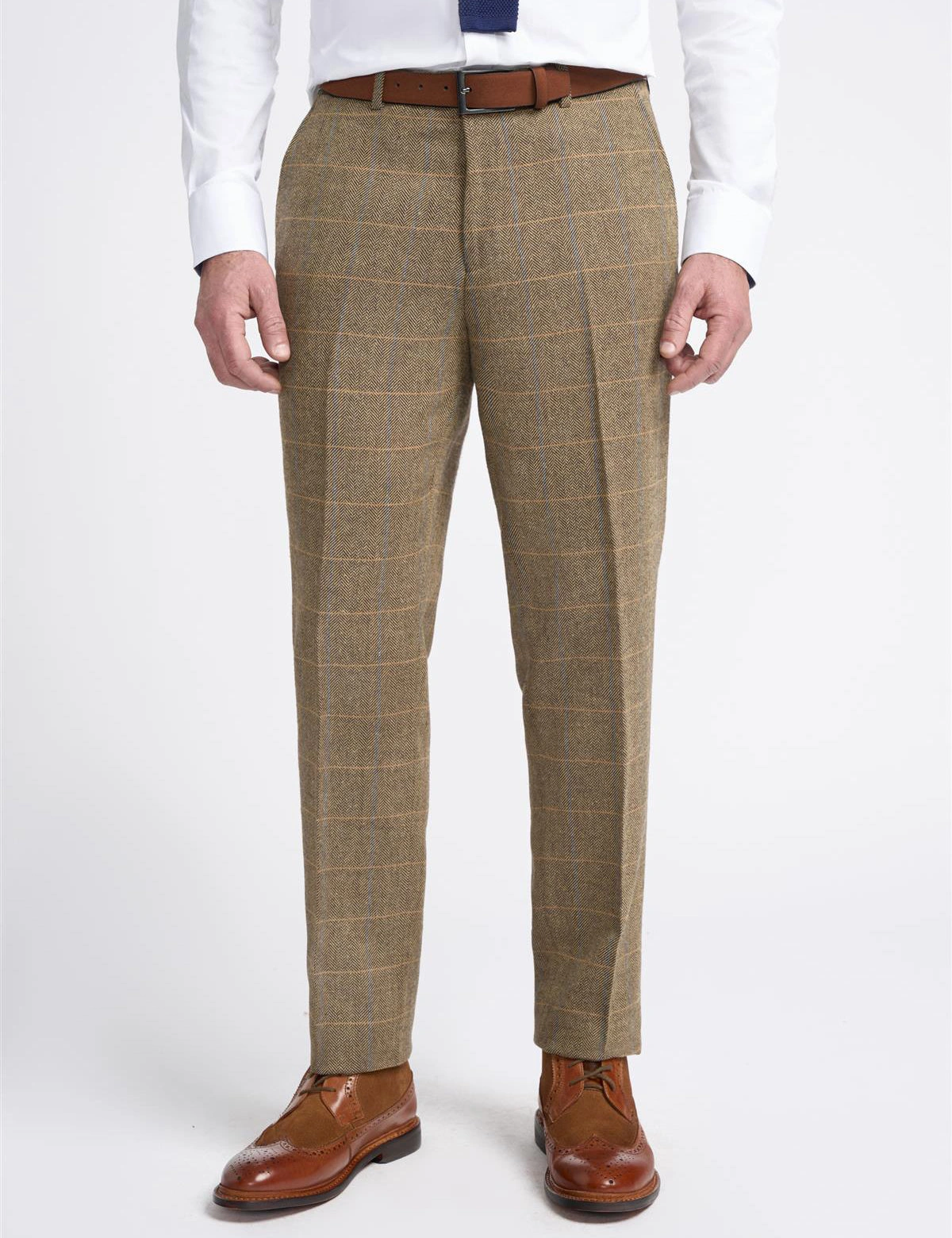 Pantalones Tweed ALBERT - Avellana Cálido: Elegancia y confort para el invierno.